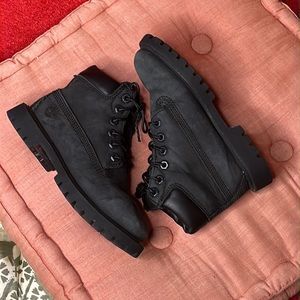 Timberland Chukka kids black leather boot